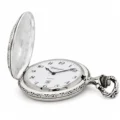 Gents 48mm Pewter Antique Rhodium Plated "Truck" Swiss Quartz Pocket Watch