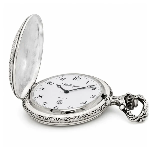 Gents 48mm Pewter Antique Rhodium Plated "Truck" Swiss Quartz Pocket Watch - image 4 Gents 48mm Pewter Antique Rhodium Plated "Truck" Swiss Quartz Pocket Watch