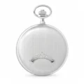 Gents 48mm Rhodium Plated Swiss Quartz Pocket Watch