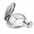 Gents 48mm Rhodium Plated Swiss Quartz Pocket Watch