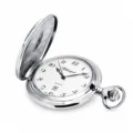 Gents 48mm Rhodium Plated Swiss Quartz Pocket Watch
