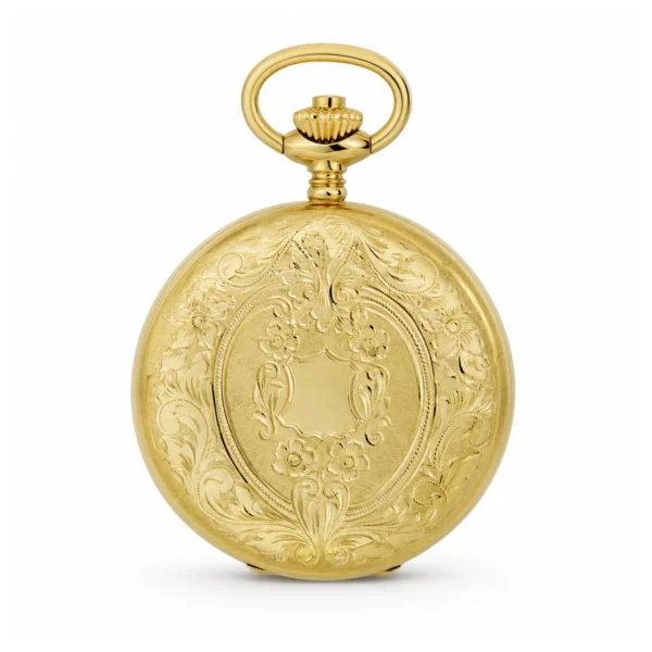 Gents 49mm 18ct. Solid Gold Swiss Quartz Pocket Watch - image 1 Gents 49mm 18ct. Solid Gold Swiss Quartz Pocket Watch
