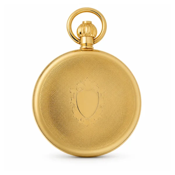 Gents 49mm Gold Plated Skeleton Mechanical Pocket Watch - image 3 Gents 49mm Gold Plated Skeleton Mechanical Pocket Watch