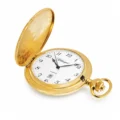 Gents 49mm Gold Plated Swiss Quartz Pocket Watch