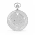 Gents 49mm Rhodium Plated Swiss Quartz Pocket Watch