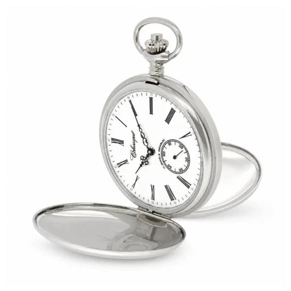 Gents 49mm Stainless Steel Mechanical Swiss Movement Pocket Watch - image 1 Gents 49mm Stainless Steel Mechanical Swiss Movement Pocket Watch