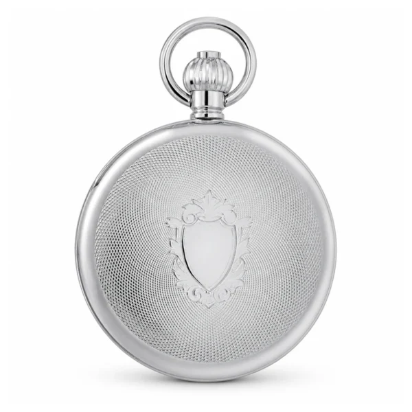 Gents 49mm Stainless Steel Skeleton Mechanical Pocket Watch