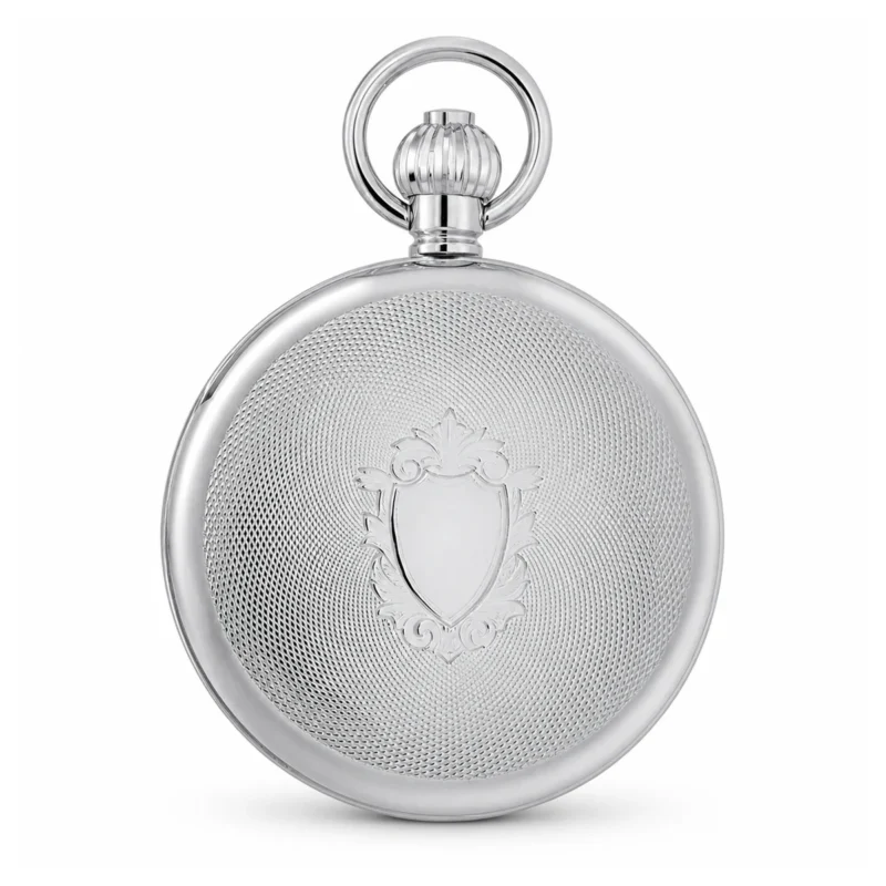 Gents 49mm Stainless Steel Skeleton Mechanical Pocket Watch