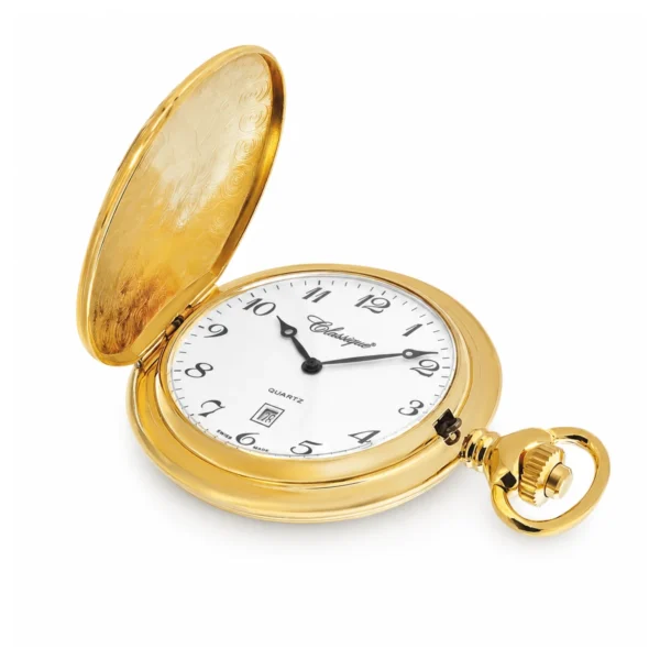 Gents 50mm Gold Plated Swiss Quartz Pocket Watch - image 3 Gents 50mm Gold Plated Swiss Quartz Pocket Watch