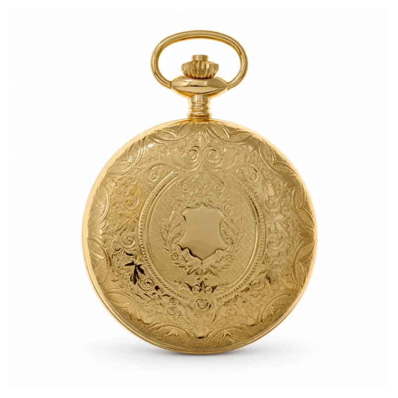 Gents 51mm Gold Plated Swiss Made Mechanical Pocket Watch