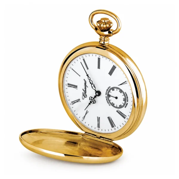 Gents 51mm Gold Plated Swiss Made Mechanical Pocket Watch - image 3 Gents 51mm Gold Plated Swiss Made Mechanical Pocket Watch