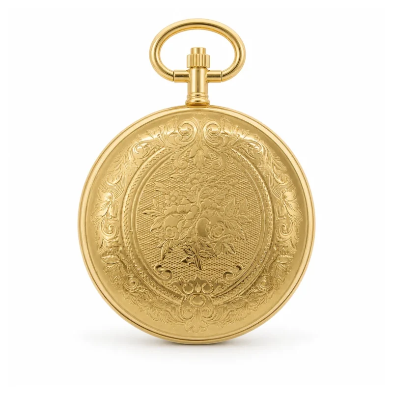 Unisex 41mm Gold Plated Swiss Quartz Pocket Watch
