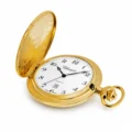 Vintage Antique 41mm Gold Plated Horse Swiss Quartz Pocket Watch