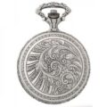 Gents 48mm Pewter Antique Rhodium Plated “Miner” Swiss Quartz Pocket Watch