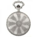 Gents 48mm Pewter Antique Rhodium Plated “Trotter” Swiss Quartz Pocket Watch