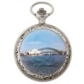 Gents 48mm Rhodium Plated Opera Enamel Swiss Quartz Pocket Watch
