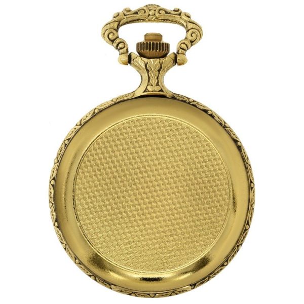 8034BACK-800x800 Gents 48mm Pewter Antique Two Tone Gold Plated “No.1 Dad” Swiss Quartz Pocket Watch