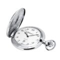 Gents 48mm Rhodium Plated Swiss Quartz Pocket Watch