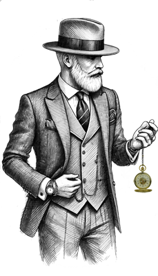 Gentleman with pocket watch