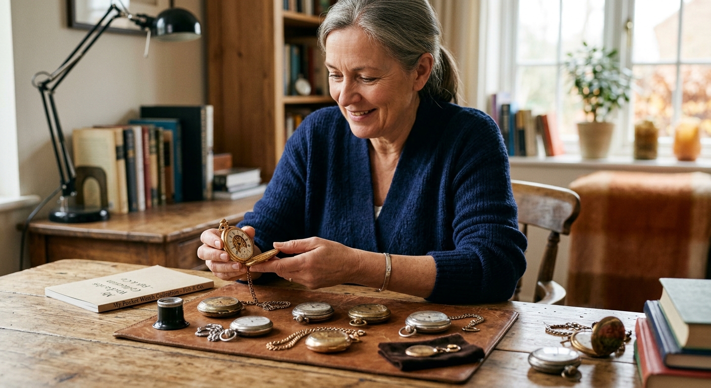 Mid-article supporting image: person interacting with or selecting Pocket Watch Collecting for, warm authentic moment —