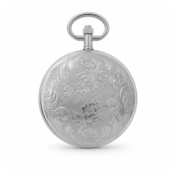 Gents 45mm Pewter Antique Rhodium Plated "Brighton" Swiss Quartz Pocket Watch - image 1 Gents 45mm Pewter Antique Rhodium Plated "Brighton" Swiss Quartz Pocket Watch