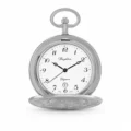 Gents 45mm Pewter Antique Rhodium Plated "Brighton" Swiss Quartz Pocket Watch