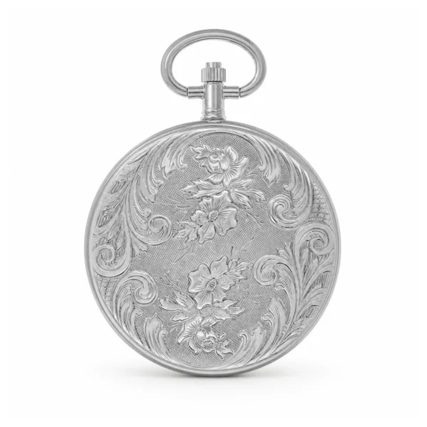 Gents 45mm Pewter Antique Rhodium Plated "Brighton" Swiss Quartz Pocket Watch - image 3 Gents 45mm Pewter Antique Rhodium Plated "Brighton" Swiss Quartz Pocket Watch