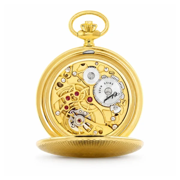 Gents 42mm 18ct Solid Gold Skeleton Mechanical "Wesley" Pocket Watch – image 3 Gents 42mm 18ct Solid Gold Skeleton Mechanical "Wesley" Pocket Watch