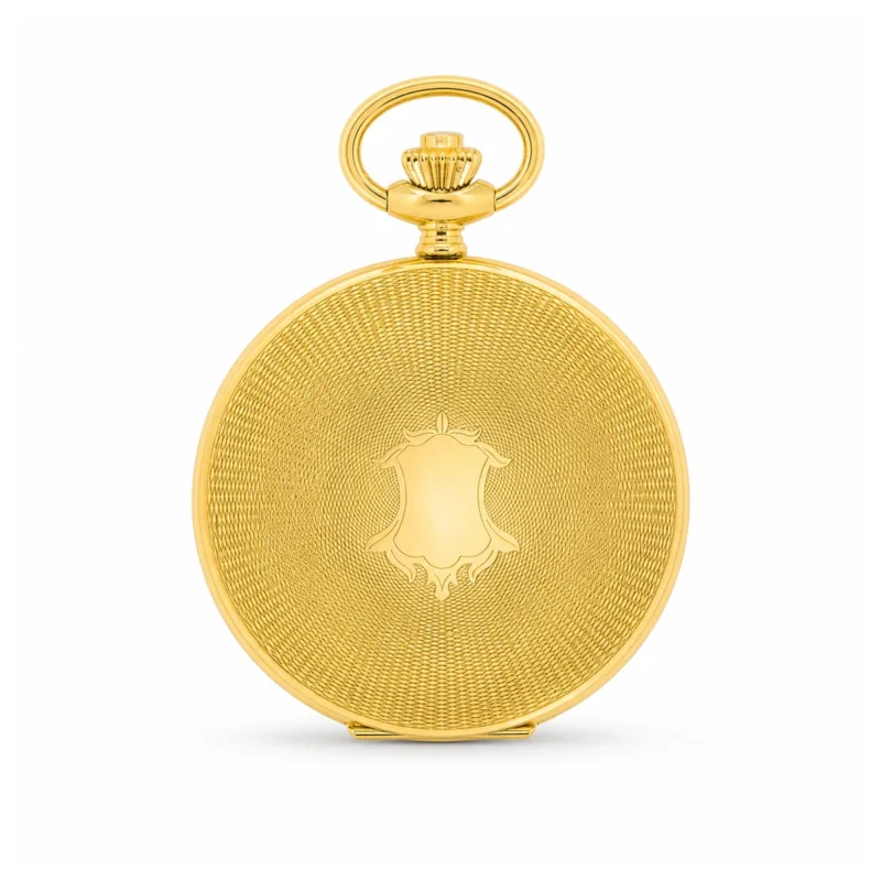Gents 42mm 18ct Solid Gold Hand Engraved Skeleton Mechanical "Wesley" Pocket Watch