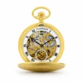 Gents 42mm 18ct Solid Gold Hand Engraved Skeleton Mechanical "Wesley" Pocket Watch