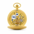 Gents 42mm 18ct Solid Gold Hand Engraved Skeleton Mechanical "Wesley" Pocket Watch