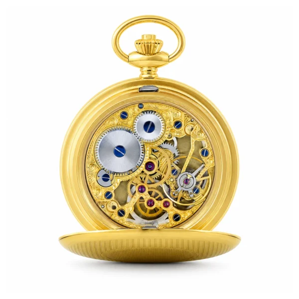 Gents 42mm Sterling Silver Hand Engraved Skeleton Mechanical "Titan" Pocket Watch - image 3 Gents 42mm Sterling Silver Hand Engraved Skeleton Mechanical "Titan" Pocket Watch
