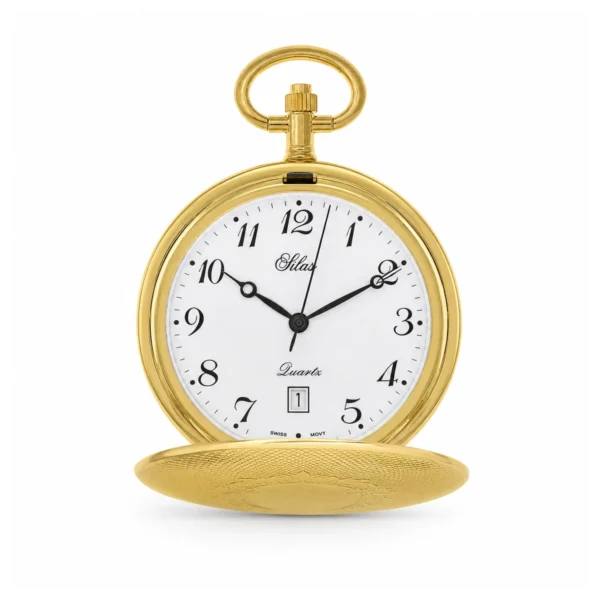 Gents 40mm Rhodium Plated "Silas" Swiss Quartz Pocket Watch - image 2 Gents 40mm Rhodium Plated "Silas" Swiss Quartz Pocket Watch