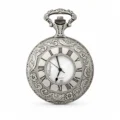 Gents 48mm Pewter Antique Rhodium Plated "Hemingway" Swiss Quartz Pocket Watch