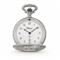 Gents 48mm Pewter Antique Rhodium Plated "Hemingway" Swiss Quartz Pocket Watch