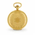 Gents 18ct Solid Gold Engraved Dual Time "Grandeur" Swiss Quartz Pocket Watch