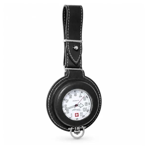 Gents Open Face Stainless Steel "Denver" Swiss Quartz Pocket Watch - image 2 Gents Open Face Stainless Steel "Denver" Swiss Quartz Pocket Watch