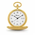 Gents 40mm Gold Plated "Clover" Swiss Quartz Pocket Watch